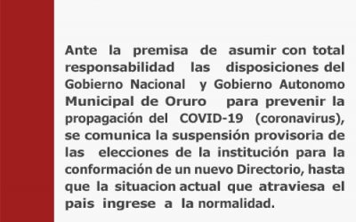 COMUNICADO CÁMARA DE COMERCIO DE ORURO