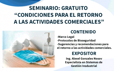 Seminario Gratuito «Condiciones para el retorno a las actividades comerciales»