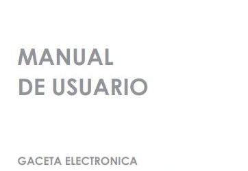 Guía del manual de usuario: Gaceta electrónica del registro de comercio