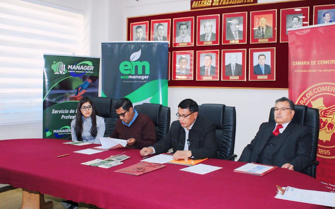 Cámara de Comercio de Oruro y Empresa de Limpieza Manager Firman Convenio para Implementar Puntos Verdes, Fomentar el Reciclaje y Ofrecer Descuentos Preferenciales